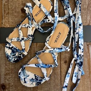 Callista ankle-tie sandals